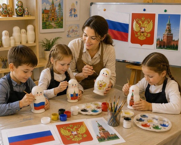 Мастер-класс по росписи матрешки с государственной символикой