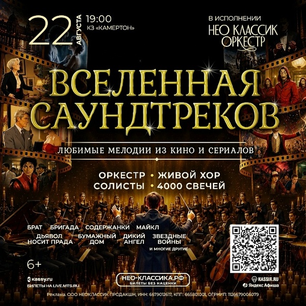 НЕО КЛАССИК ОРКЕСТР И ХОР: ВСЕЛЕННАЯ САУНДТРЕКОВ. 4000 СВЕЧЕЙ