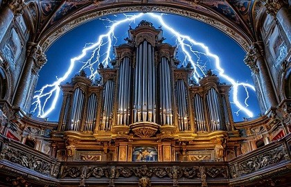 Рок-хиты на органе при свечах. В соборе