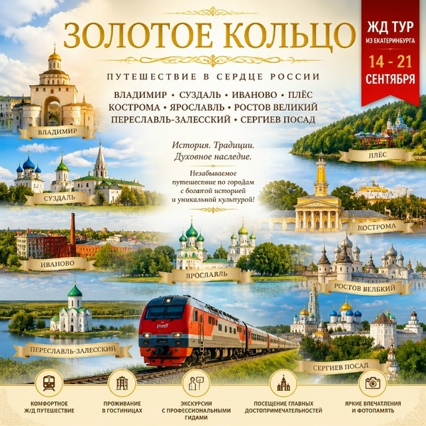 Золотое кольцо с теплоходной прогулкой