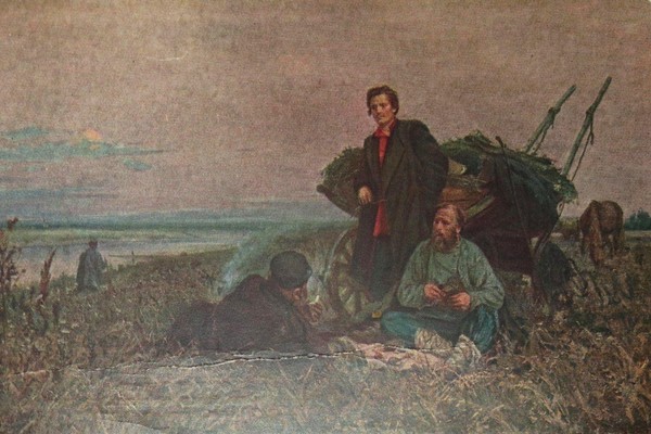 История экспоната «Открытка «А.В. Кольцов в донских степях». 1958»