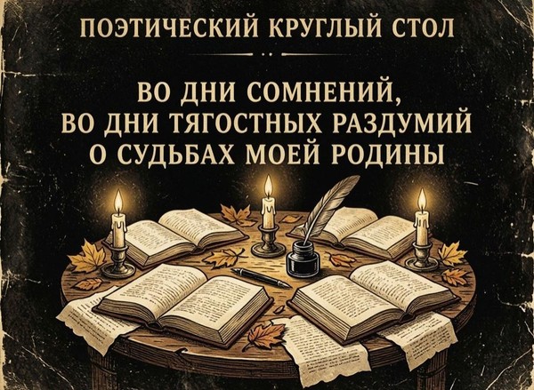 Поэтический круглый стол«Во дни сомнений, во дни тягостных раздумий о судьбах моей родины»