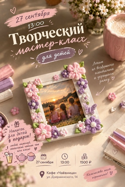 Творческий мастер-класс для детей